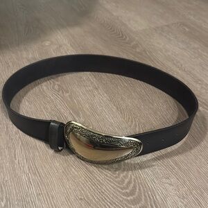 Free people brown Belt with Gold Buckle